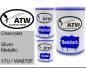 Preview: Chevrolet, Silver Metallic, 17U / WA670F: 500ml Lackdose + 500ml Klarlack + 250ml Härter - Set, von ATW Autoteile West.